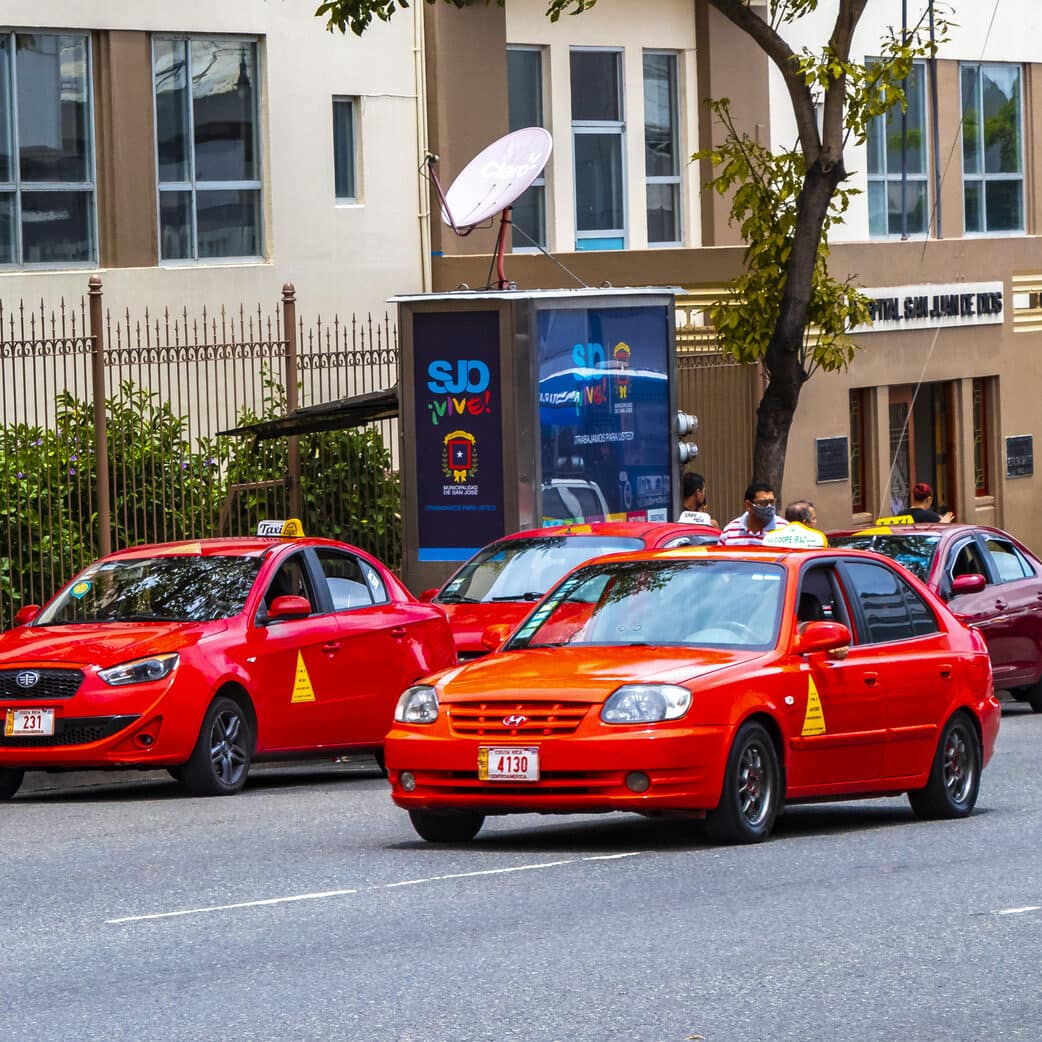 Red taxis San Jose, Costa Rica